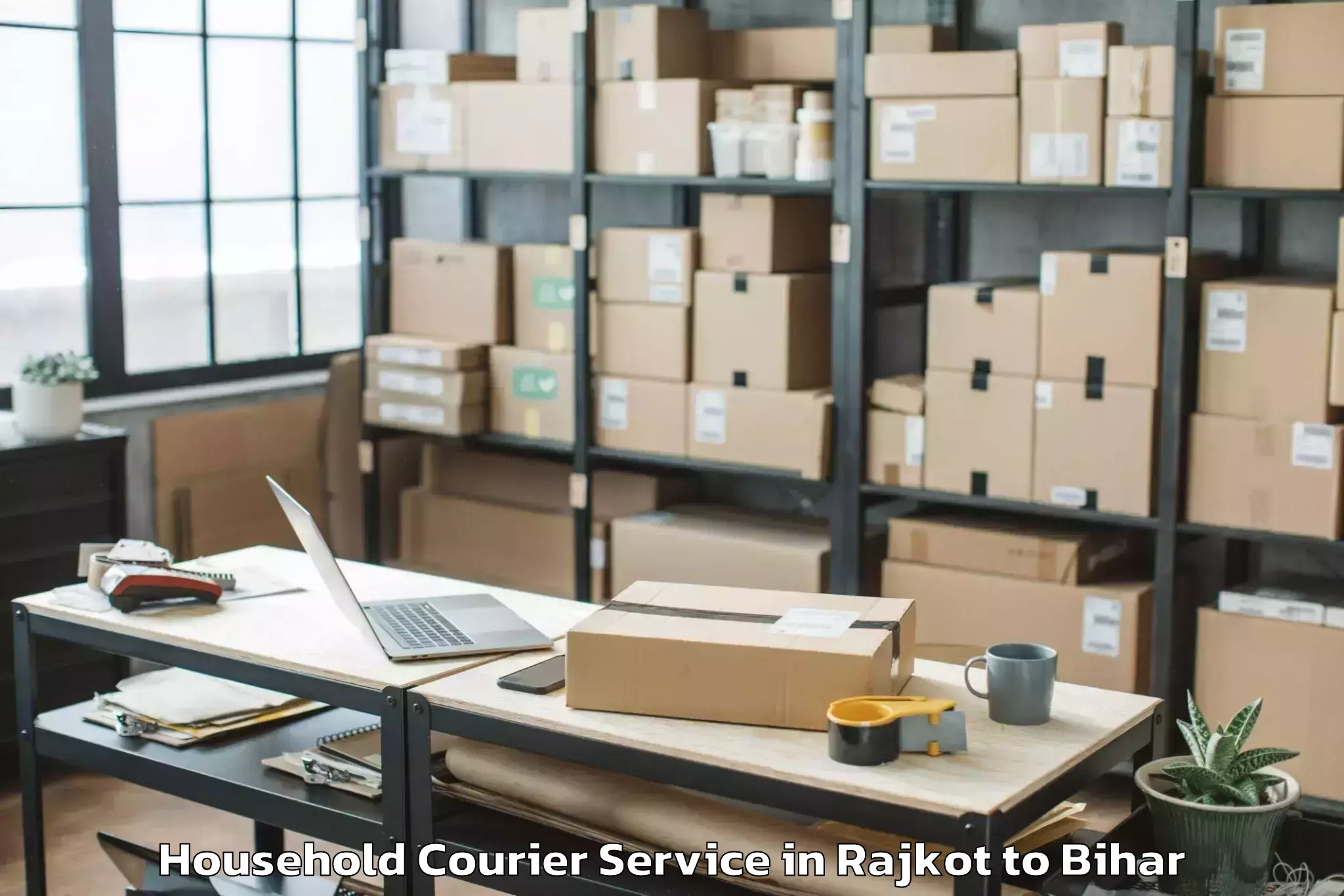 Book Rajkot to Parwalpur Household Courier Online